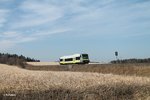 VT650 716 rollt bei Unterthölau als AG84576 Hof – Bayreuth ihrem nächsten Halt Marktredwitz entgegen.