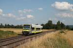 VT650 718 als RB24 84691 Bayreuth - Bad Steben bei Unterthölau.