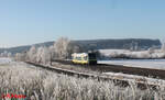 VT650 724 als RB97 84555 Marktredwitz - Bad Steben kurz vor Marktleuthen. 29.12.24