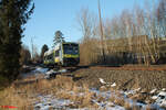 VT650 716 als RB97 84570 Bad Steben - Bayreuth HBF in Röslau. 29.12.24