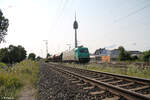 185 575-8 zieht mit einem Schotterzug durch Nürnberg Hohe Marter. 24.07.24