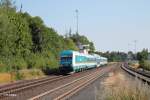 223 061 mit dem ALX84109 Hof - Mnchen bei der durchfahrt in Wiesau.