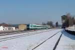 223 067 durchfährt Pechbrunn mit dem ALX84106 München - Hof.