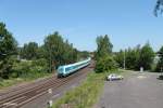 223 064 fährt mit dem ALX84113 Hof - München in Marktredwitz ein.