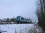 223 069 verlsst Wiesau/Oberpfalz mit den ALX37979 nach Mnchen.