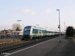 223 072 hat Wiesau/Oberpfalz mit dem ALX37980 nach Hof erreicht.