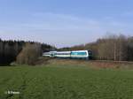 223 067 zieht den ALX87021 nach Mnchen bei Oberteich.