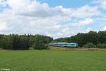 223 071 zieht mit dem ALX79854 Hof - München bei Oberteich durch die Kurve.