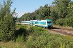 223 069 mit dem ALX RE2 79854 Hof - München in Reuth bei Erbendorf.