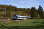 427 057 war am 28. Oktober 2023 bei Eisenrzt auf dem Weg nach Ruhpolding.