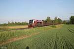 159 227 mit einem leeren Holzzug aus Cheb/CZ in Richtung Hof bei Thölau Nordwärts.