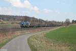 203 102 zieht den leeren Holzzug Deggendorf - Schirnding bei Lengenfeld.