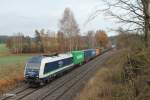 223 152 mit Containerzug Wiesau - Schweinfurt bei Letten.