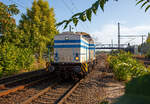 Die 1151 der ITB - Industrietransportgesellschaft mbH Brandenburg (92 82 0001 151-0 L-ITB), am 19.09.2018 beim Hbf Brandenburg an der Havel.