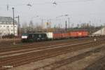 ES64 F4 298 mit Containerzug in Leipzig Schnefeld.