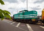   Die 293 511-2 (92 80 1293 511-2 D-LDS) des Eutiner Eisenbahnunternehmen LDS GmbH (LDS steht für Logistik, Dienstleistungen und Service) steht am 07.07.2019 mit dem Drehhobel D-HOB 4.0 (D-HOB