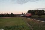 232 647 und 232 068 ziehen bei Marktleuthen ein Kesselzug nach Neustadt an der Donau 16.10.21