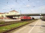 MEG 601+603 durchfahren Regensburg HBF mit ein leeren Zementzug nach Berlin.