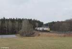 077 023-5 zieht bei Oberteich den Zementzug Rüdersdorf - Regensburg 23.02.17