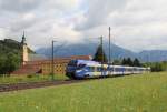 ET 322 fhrt auf dem Weg von Kufstein nach Rosenheim am 2.