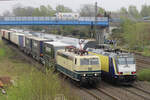 181 213-0 und 146-01 am 17.04.2025 in Tostedt.