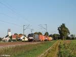 X4E 871 alais 193 871 zieht ein Containerzug bei moosham in Richtung Norden.