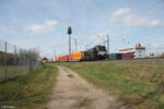 X4E 616 mit einem Containerzug in der Treuchtlinger Kurve in Nürnberg Hohe Marter. 25.03.24