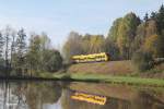 632 004 auf Testfahrt bei Oberteich in Richtung Marktredwitz.