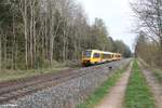 1648 701 und 1648 707 als OPB79734 Regensburg - Marktredwitz am Posten 51 südlich von Wiesau.