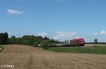 270082 überführt von Hof nach Regensburg den SETG Vectron 193 831  Christian Doppler  bei Unterthölau und bringt dabei den Containerzug Hamburg - Wiesau mit.