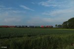 270082 mit dem Wiesau Containerzug kurz vor seinem Ziel bei Oberteich.