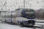 VT 0007 brachte auf dem Weg von Gstrow nach Rostock Schnee mit.