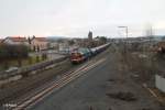 204 237-2 und 204 044-6 mit einem Kesselzug nach hauer Weiden bei der durchfahrt in Wiesau.