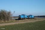 204 022-2 + 204 010-6 als LZ statt leer Autozug Regensburg - Mosel bei Oberteich.