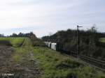 185 533-7 mit dem Getreidezug nach Rumnien bei Darshofen. 29.10.10