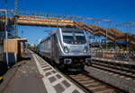 Die Railpool 187 006-2 (91 80 6187 006-2 D-Rpool) fährt am 12 August 2022, mit einem Langschienenzug, durch den Bahnhof Bonn-Beuel in Richtung Süden.