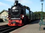 99 1782 hat den Endbahnhof Putbus am 18.September 2009 erreicht.