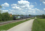 193 739-0  HutchisonPort Europe Intermodal  mit einem Autotransportzug bei Pölling in Richtung Norden.