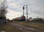 482 026-2 mit Containerzug in Nürnberg Hohe Marter.