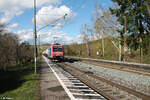 482 010-6 mit Gaskesselzug in Himmelstadt gen Süden. 28.03.24