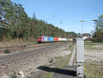 482 030-4 zieht mit einem Containerzug durch Ochenbruck.