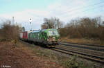 193 234-2  OFFROAD  mit KLV bei der Einfahrt in Rangierbahnhof Nürnberg. 17.02.24