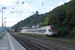 408 + 401 erreichen Kaub als SE25076 Frankfurt/Main - Neuwied.