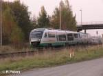 VT11 und VT 04 verlassen Wiesau/Oberpfalz in Richtung Regensburg HBF.