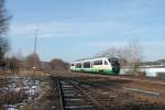 VT18 als OPB79723 Marktredwitz - Regensburg bei der Einfahrt in Pechbrunn.