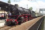 Am 31 Mai 2014 treft 41 018 mit  ein Sonderzug in Neustadt (W) ein.