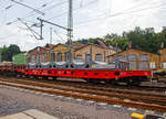   Innovative Güterwagen: 6-achsiger Flachwagen BraCoil-Saghmmns-ty 488 der DB Cargo mit UIC-Nr.