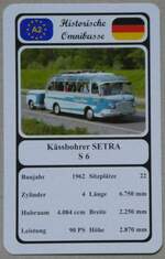 (269'227) - Quartett-Spielkarte mit Kssbohrer SETRA S 6 von 1962 am 17.