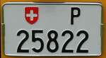 (235'811) - Nummernschild - P 25'822 - am 21.