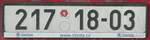 (246'342) - Aus Tschechien: Nummernschild - 217 18-03 - am 18.